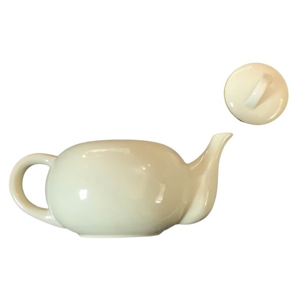 Bamboo Pattern Ceramic Teapot Lid World Market Microwave Dishwasher Safe 8x4” - Picture 3 of 8